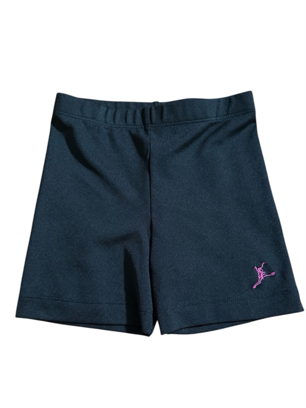 Capezio Navy Kids Shorts with Pink Logo